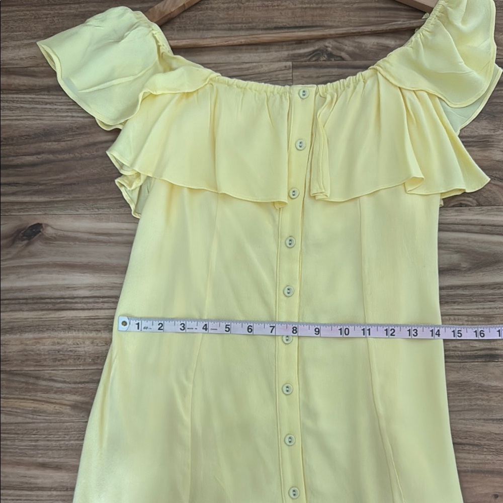 Privacy Please Yellow Ruffled Off-Shoulder Mini Dress - Picture 12 of 12